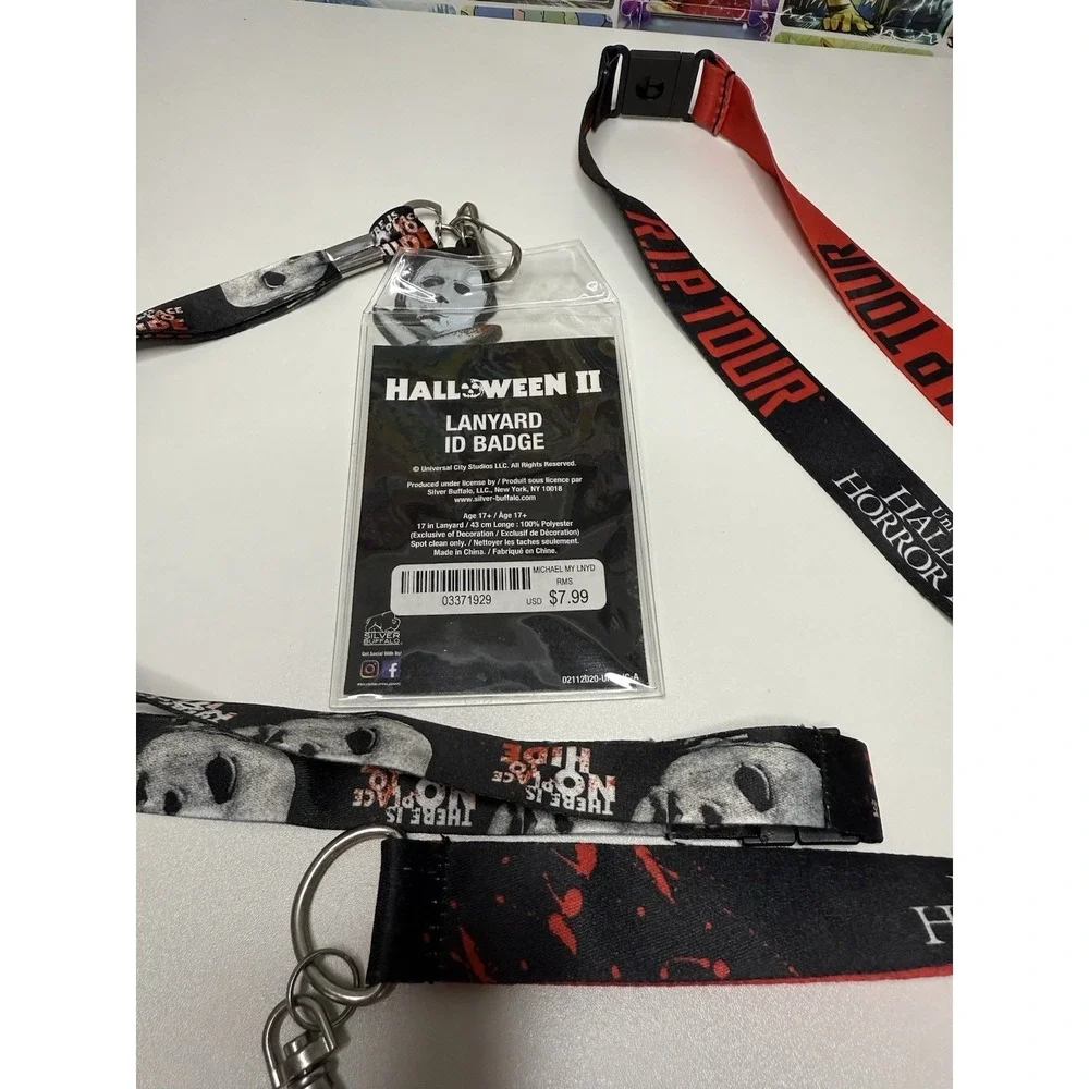 Halloween Horror Nights Michael Myers Lanyard‎ & ID Badge Universal Studios